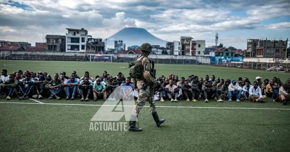 Des personnes arrêtées par les rebelles de l'AFC/M23 à Goma