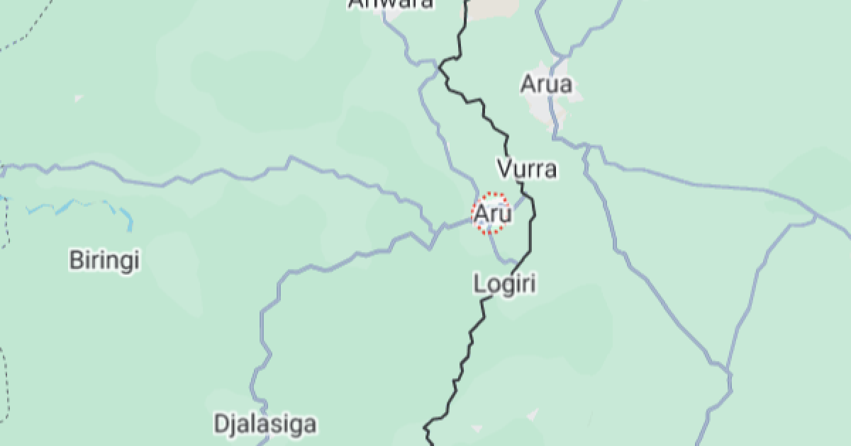 Aru sur la carte