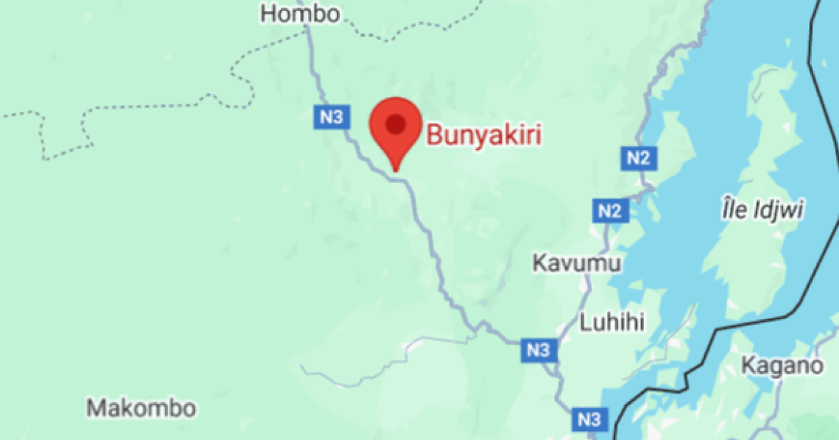 Bunyakiri sur la carte