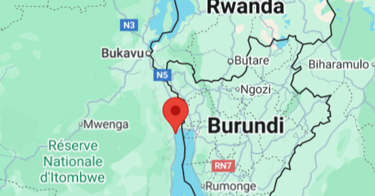 Uvira sur la carte