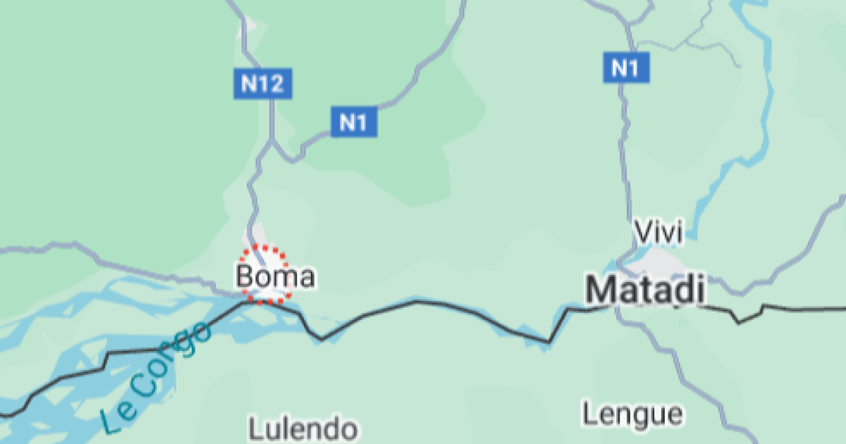Boma sur la carte
