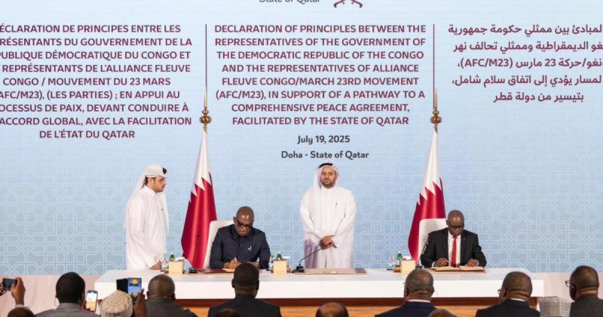 Déclaration de principe entre la RDC et le M23 à Doha