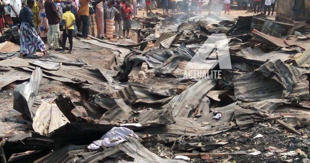 Incendie au marché central de Bundundu