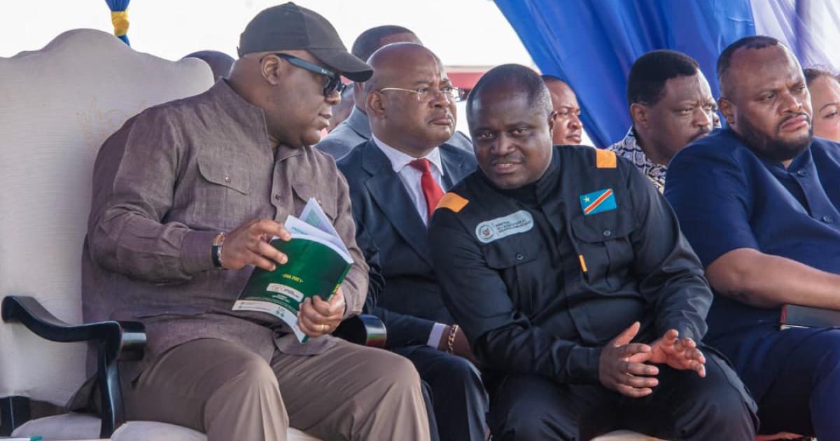 Muhindo Nzangi et Félix Tshisekedi lors du lancement de la campagne agricole 2025-2026 