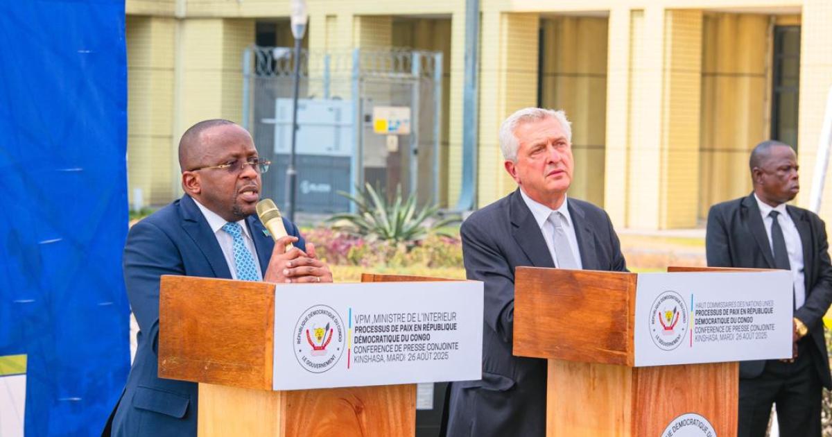 Jacquemain Shabani et Filippo Grandi