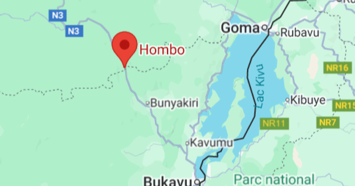 Hombo sur la carte