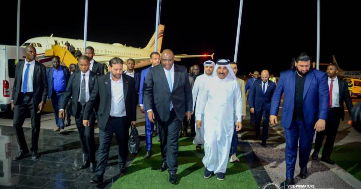 Arrivée de Sheikh Almansour Bin Jabor Bin Jassim Al Than à Kinshasa