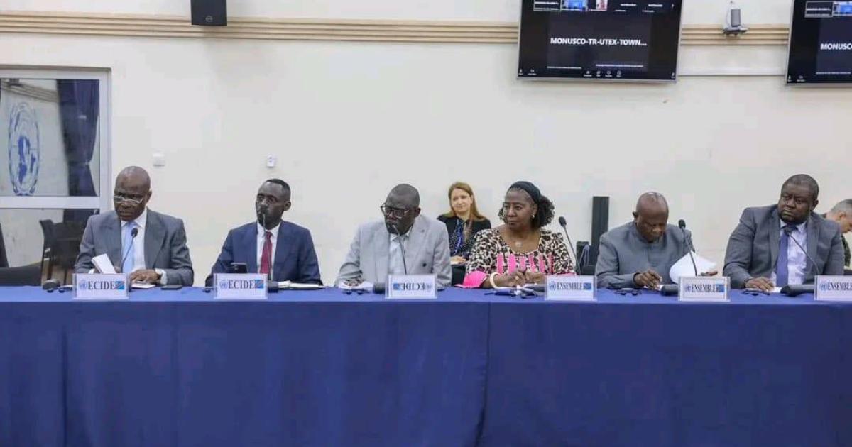 La coalition Lamuka lors d'une rencontre avec Jean-Pierre Lacroix 