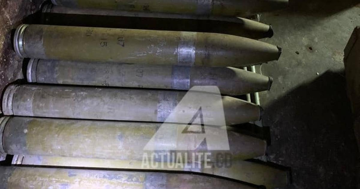 Des mortiers ramassés et stockés à Walikale 