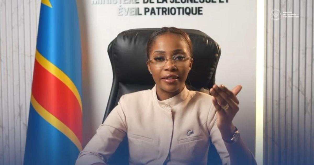 Grâce Emie Kutino, ministre de la Jeunesse et Éveil Patriotique de la RDC