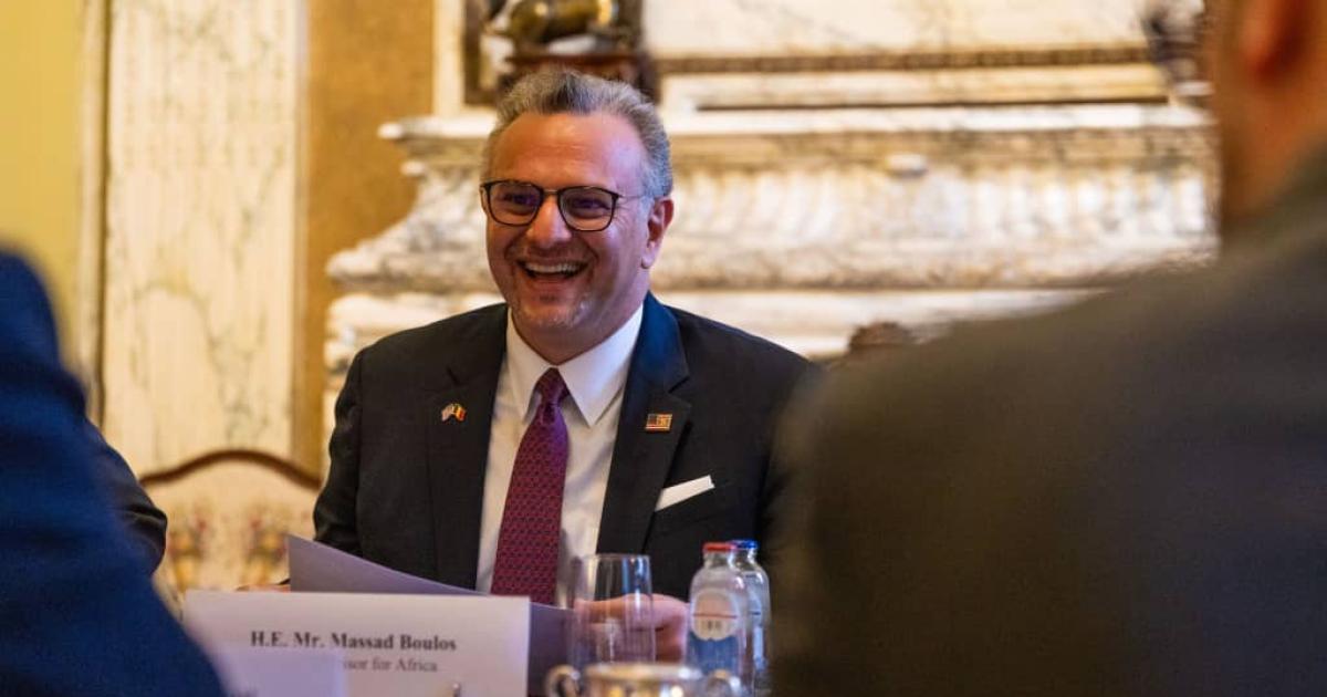 Massad Fares Boulos, conseiller principal pour l’Afrique au département d’État américain face à Maxime Prévot, ministre belge des Affaires étrangères 