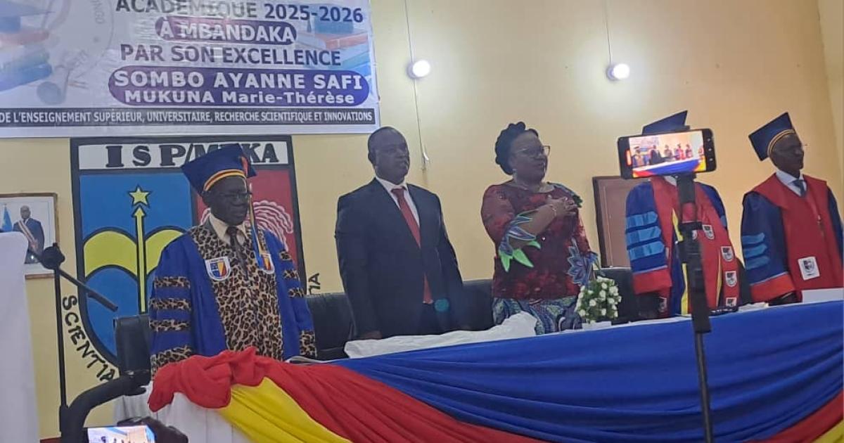 Thérèse Sombo au lancement de l'année académique 2025-2026