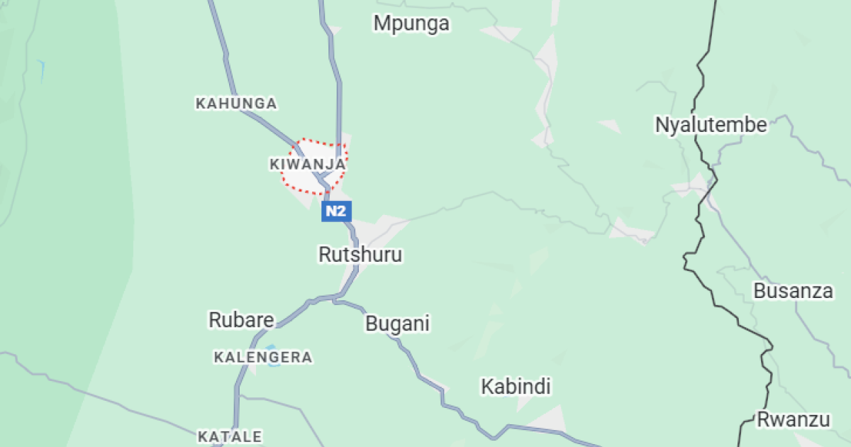 Kiwanja sur la carte