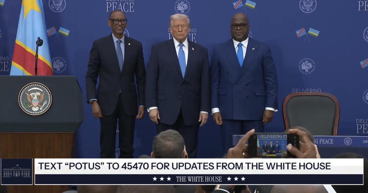 Donald Trump, Paul Kagame et Félix Tshisekedi