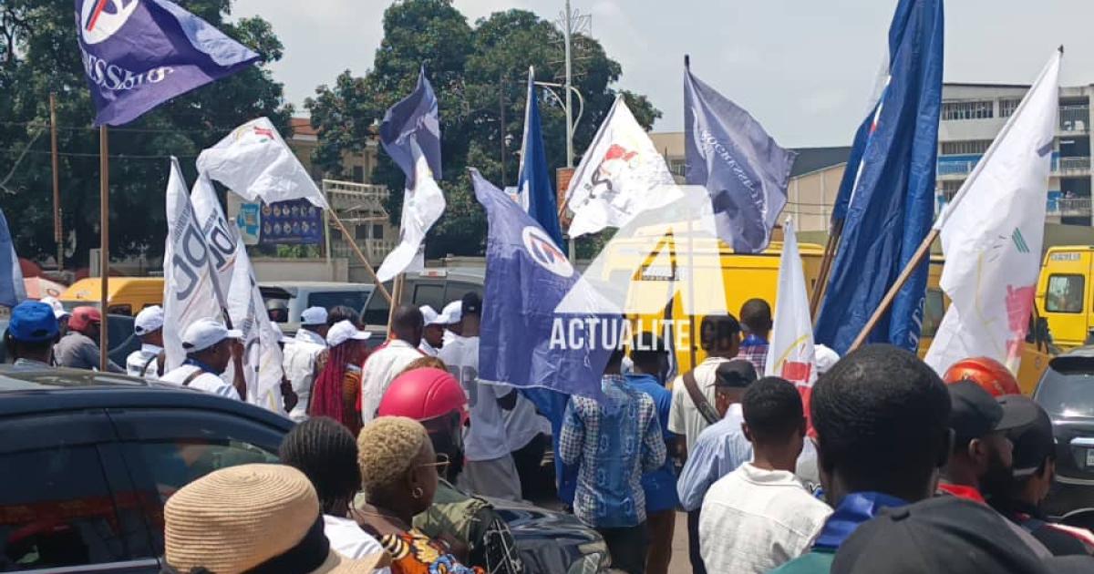 Marche de l'USN à Kinshasa
