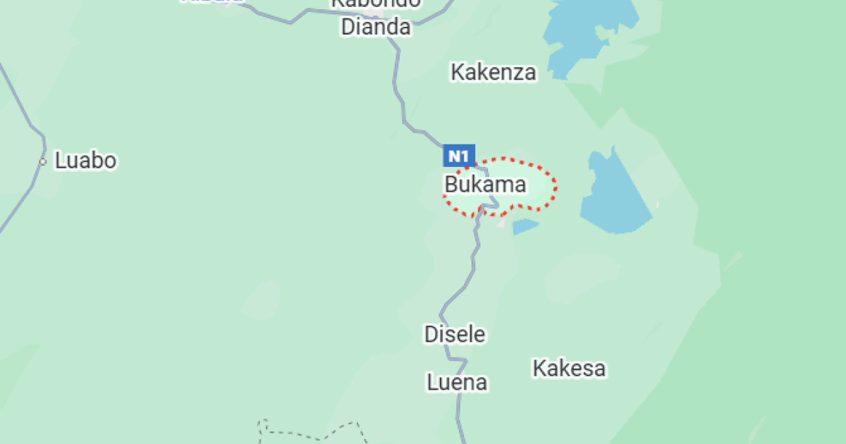 Bukama sur la carte