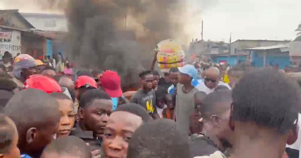 Capture d'écran. Vive tension sur la route Elengesa 