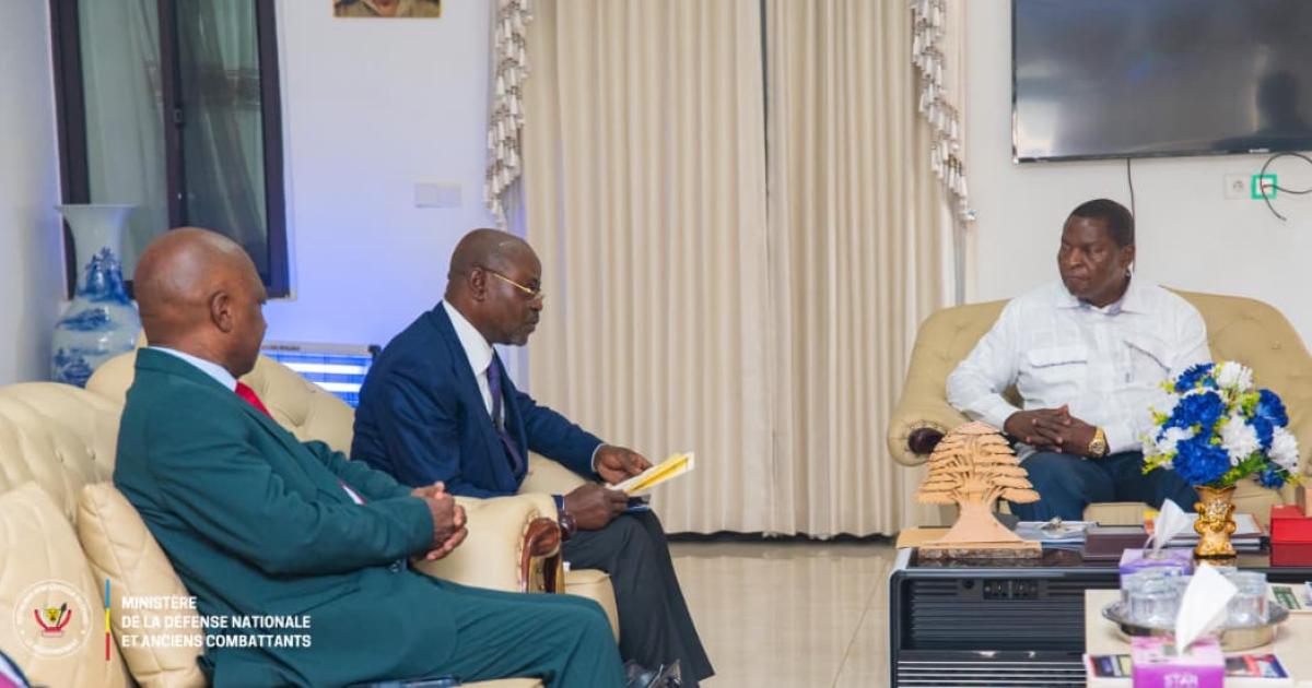 Guy Kabombo, ministre de la Défense nationale reçu chez Faustin-Archange Touadéra, président de la RCA