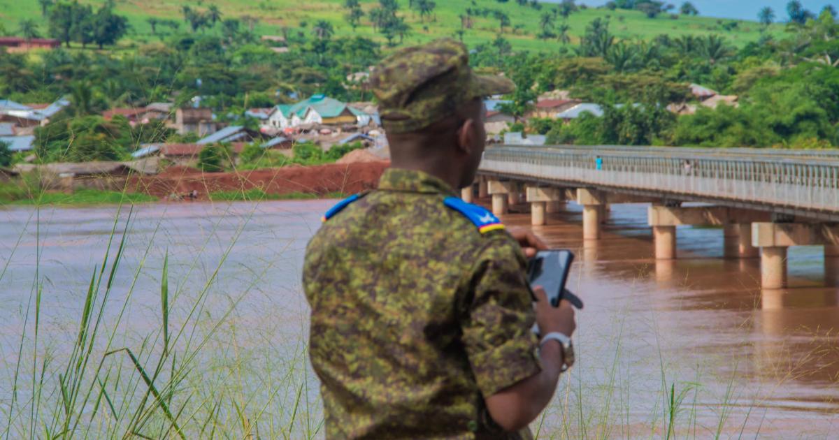 Illustration du pont Loange situé à la frontière entre la province du Kwilu et le Kasaï, à 205 km de Kikwit