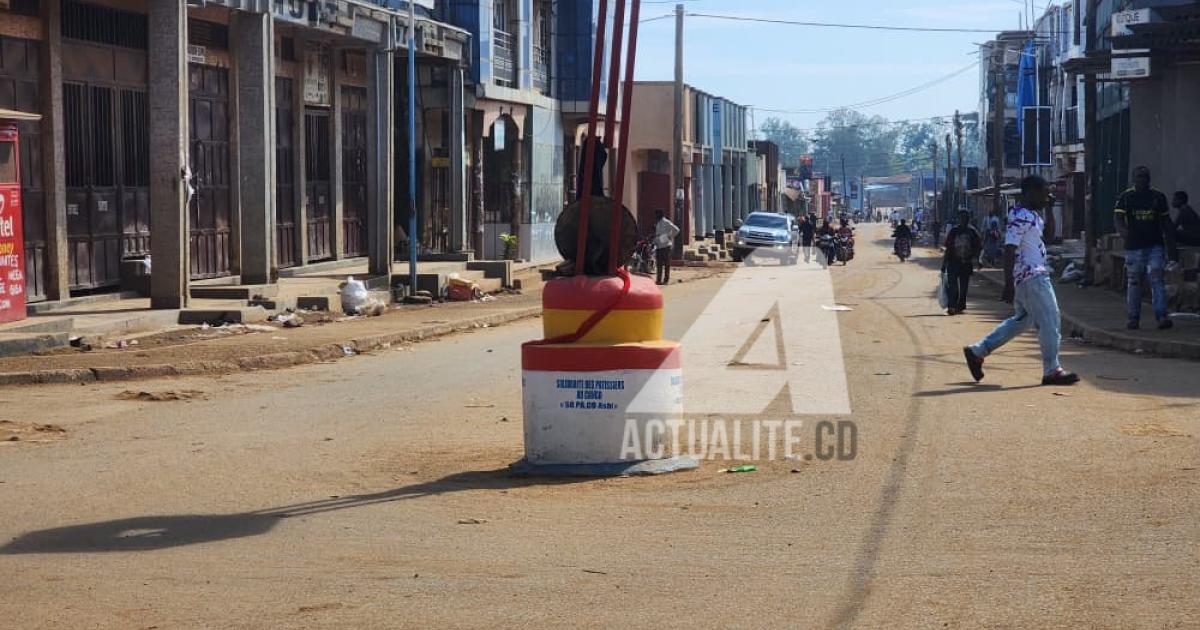Une artère de la ville de Beni au Nord-Kivu 