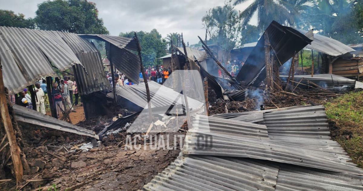 Des habitations incendiées au quartier Boikene lors d'une attaque des ADF