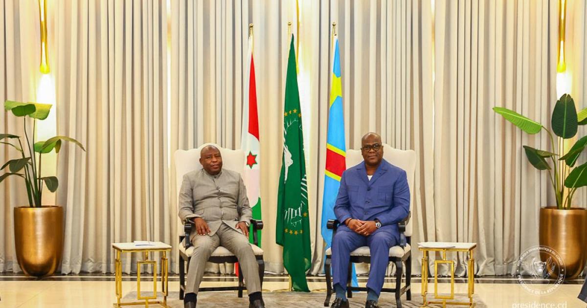 Evariste Ndayishimiye et Félix Tshisekedi 