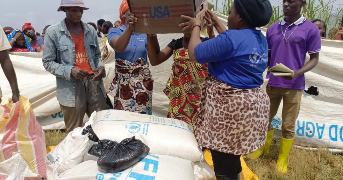 Distribution des vivres par le PAM à Mongbwalu 