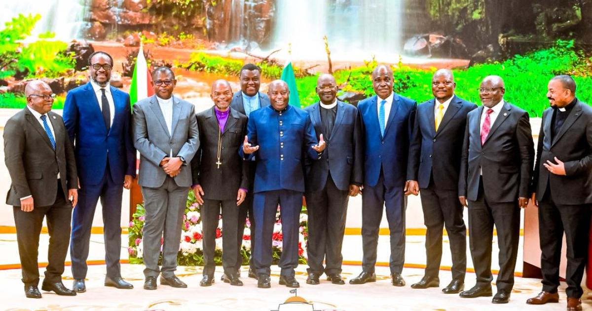 Evariste Ndayishimiye et la délégation congolaise 