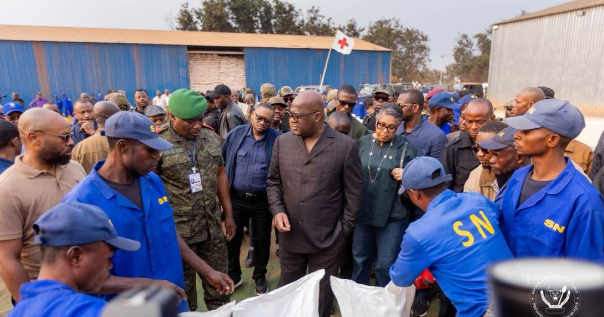 Félix Tshisekedi au pôle agro-industriel de Kaniama-Kasese dans la province du Haut-Lomami