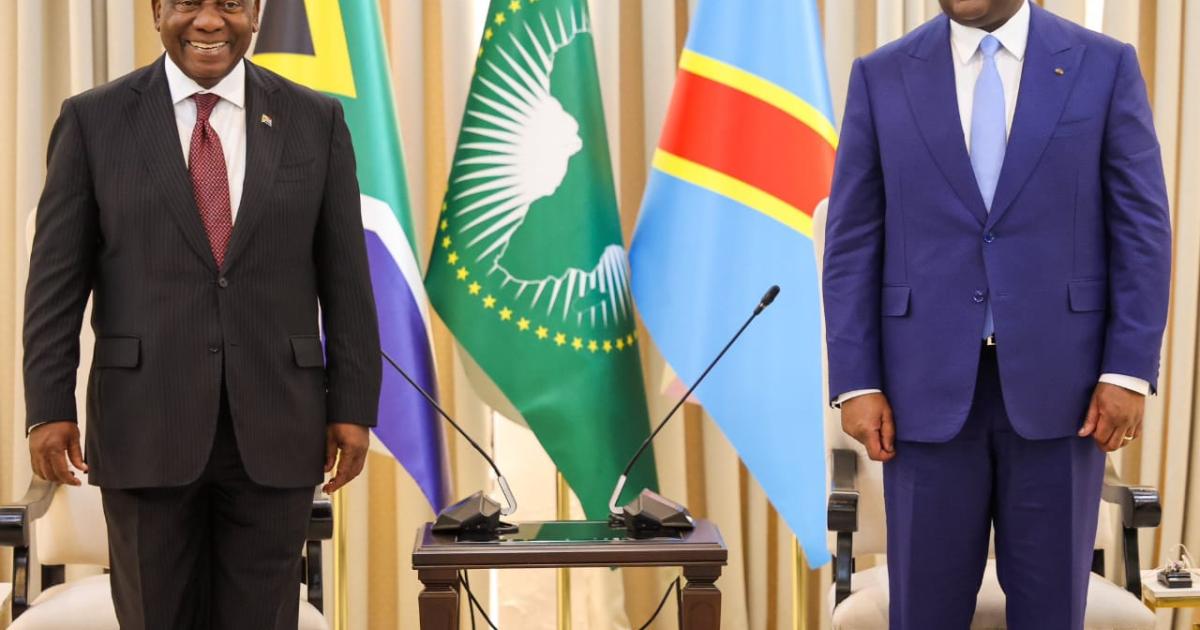 Félix Tshisekedi et Cyril Ramaphosa à Kinshasa 