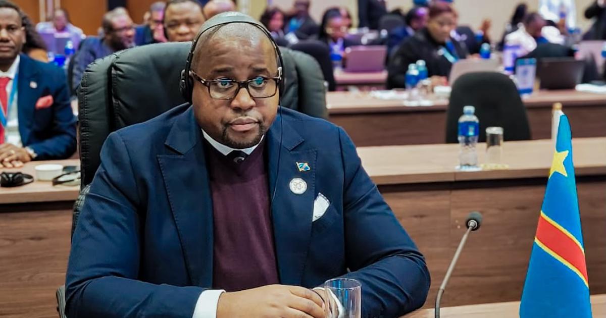 Ministre congolais de l'intégration régionale Floribert Anzuluni à la réunion du Conseil des ministres de la SADC