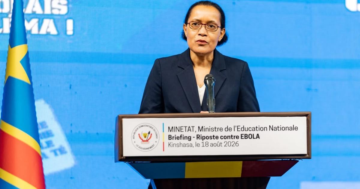 La ministre d’État, ministre de l’Éducation nationale et Nouvelle Citoyenneté, Raïssa Malu Dinanga