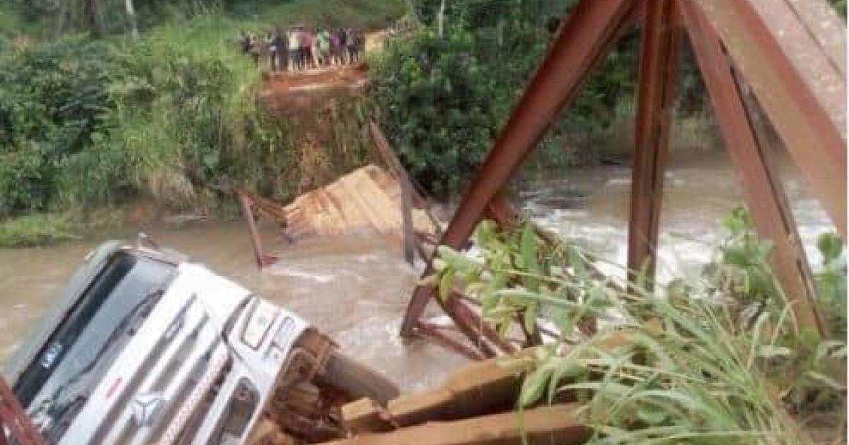 Effondrement du pont 105 à Lubero 