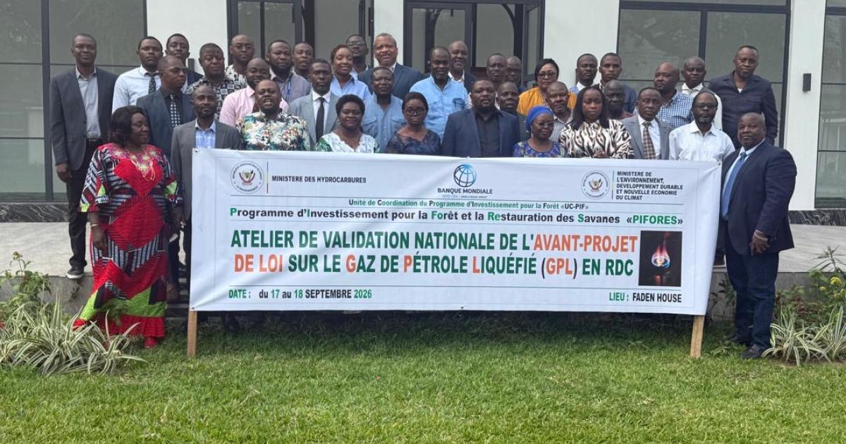 DRC: Draft law on LPG validated after a process involving public authorities, private sector, and civil society