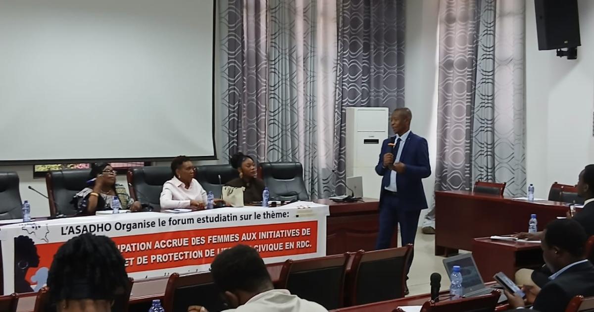 RDC : l’ASADHO veut faire des jeunes femmes des actrices de l’espace civique congolais