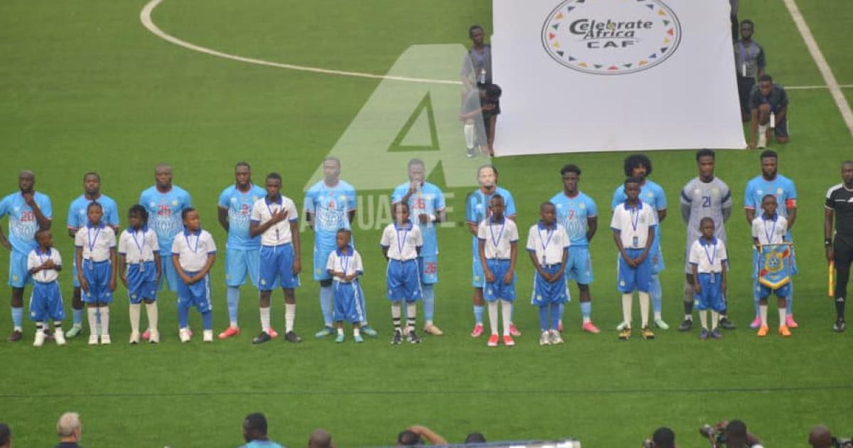 Léopards lors du match contre la Guinée Equatoriale à Kinshasa 