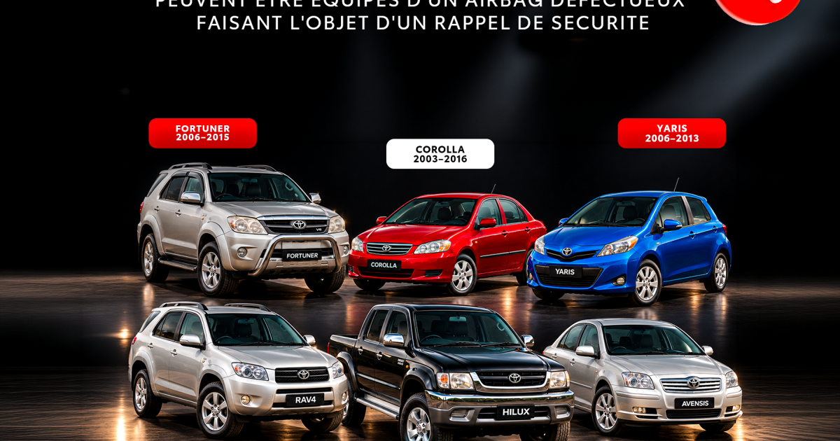 Campagne de rappel Airbag Takata : Yoyota appelle les conducteurs en RDC à faire vérifier leurs véhicules gratuitement