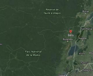 Carte du territoire de Beni
