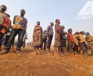 Les déplacés sur le site de Roe (Djugu). Ph. ACTUALITE.CD