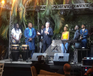 Antony Blinken au cours d'un événement culturel à Kinshasa