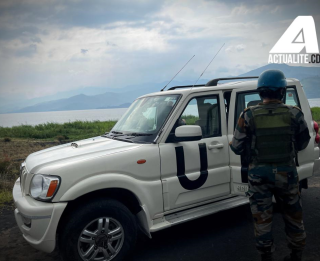 Un casque bleu en patrouille au Nord-Kivu