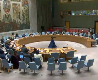 Une réunion du conseil de sécurité des Nations unies 