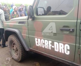 Un véhicule de la force régionale de l'EAC