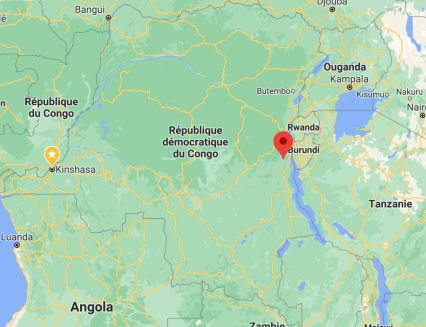 Carte des limites de la RDC et ses voisins 