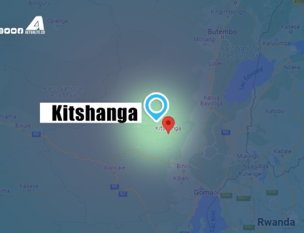 Kitshanga situé sur la carte du Nord-Kivu