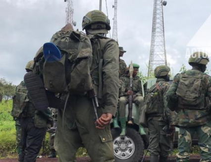Les combattants du M23 à Kibumba