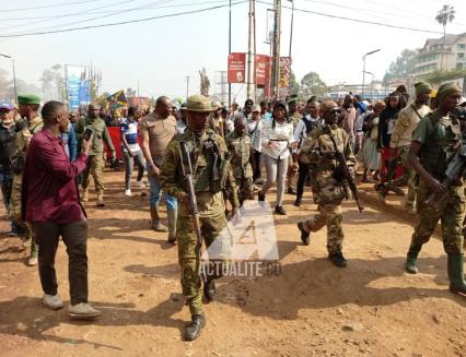 Les rebelles du M23 à Bukavu le 20 février 2025