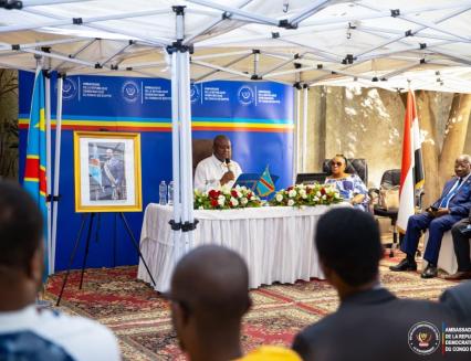A la Chancellerie de l’Ambassade de la RDC au Caire.