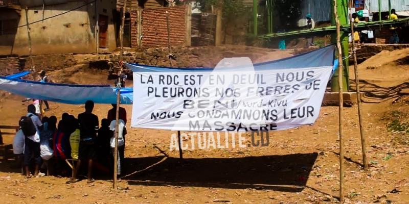 Lieu de deuil à Bukavu en mémoire des victimes des tueries à Beni