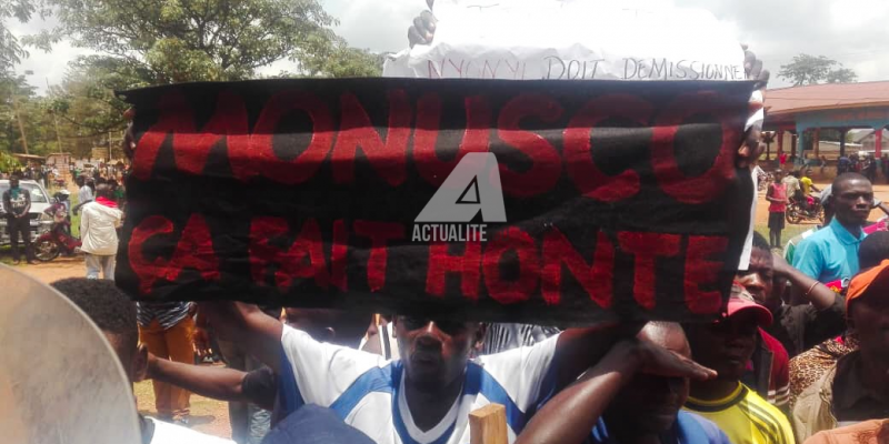 Manifestation contre l'insécurité à Beni (Photo ACTUALITE.CD)
